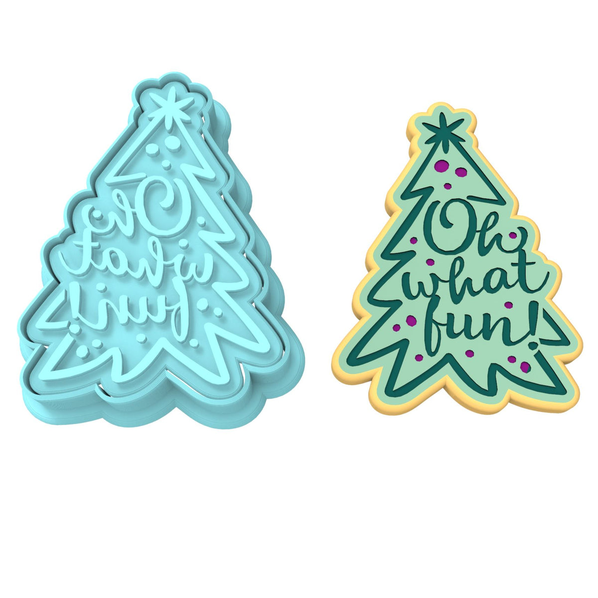 Oh What Fun Cookie Cutter | Stamp | Stencil #1