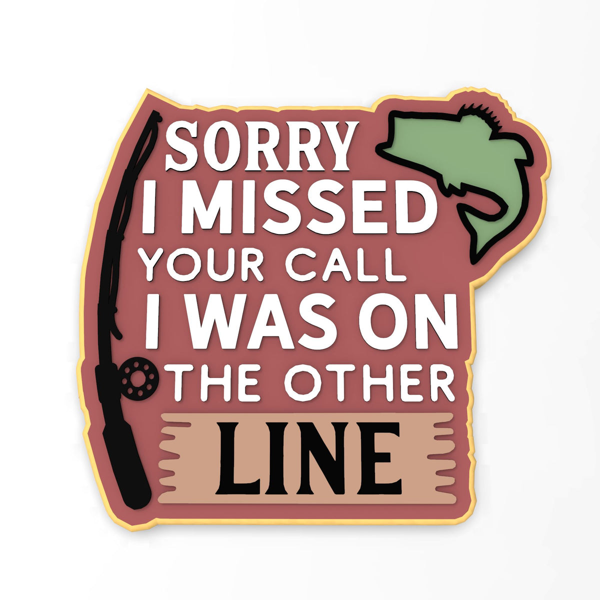 On the Other Line Cookie Cutter | Stamp | Stencil #1