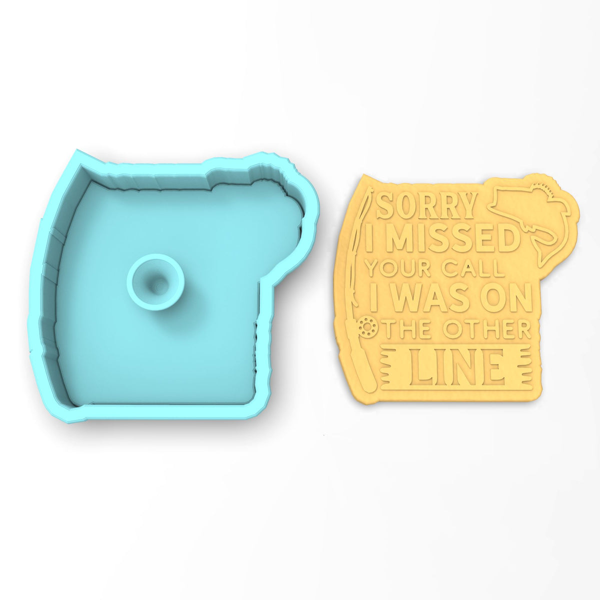 On the Other Line Cookie Cutter | Stamp | Stencil #1