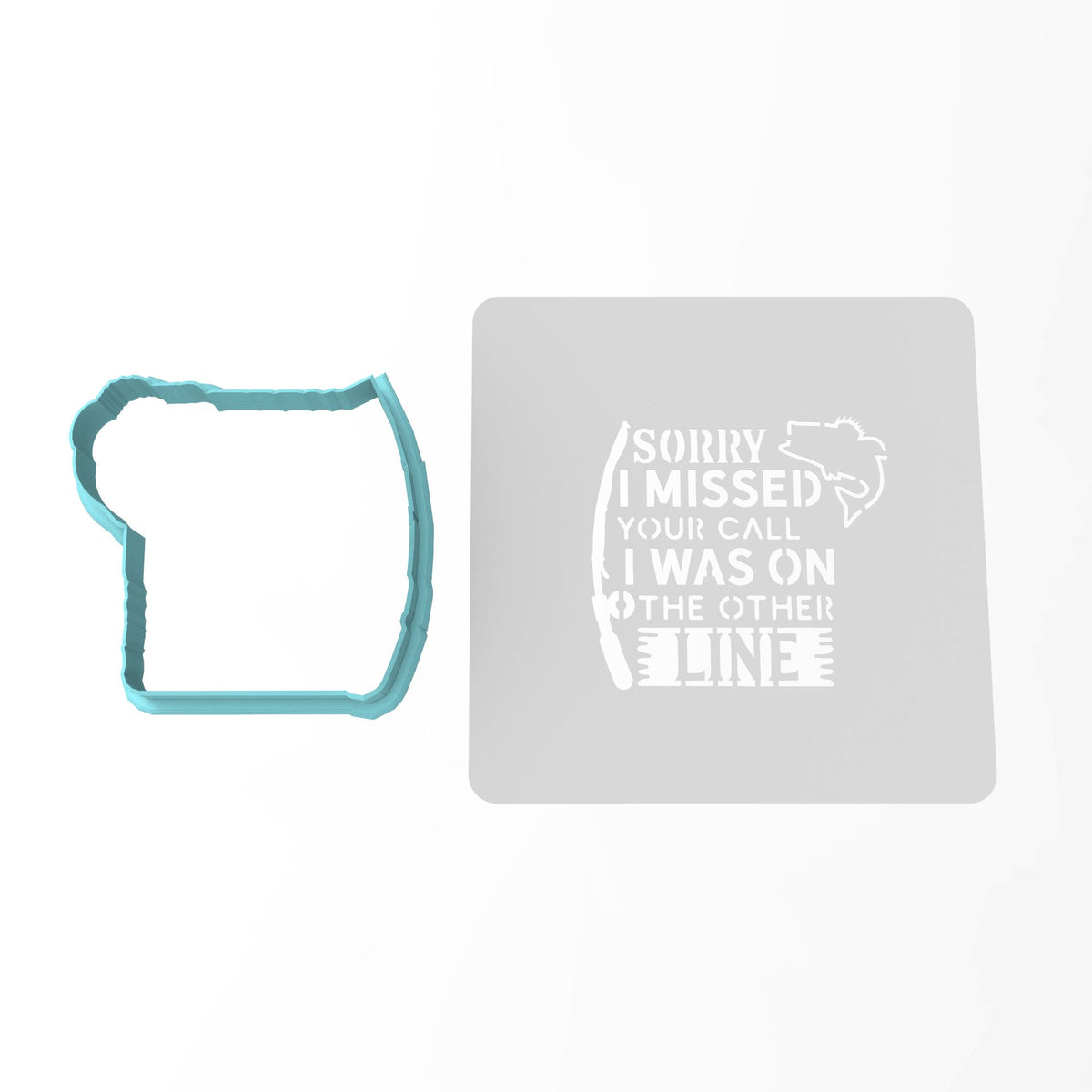 On the Other Line Cookie Cutter | Stamp | Stencil #1