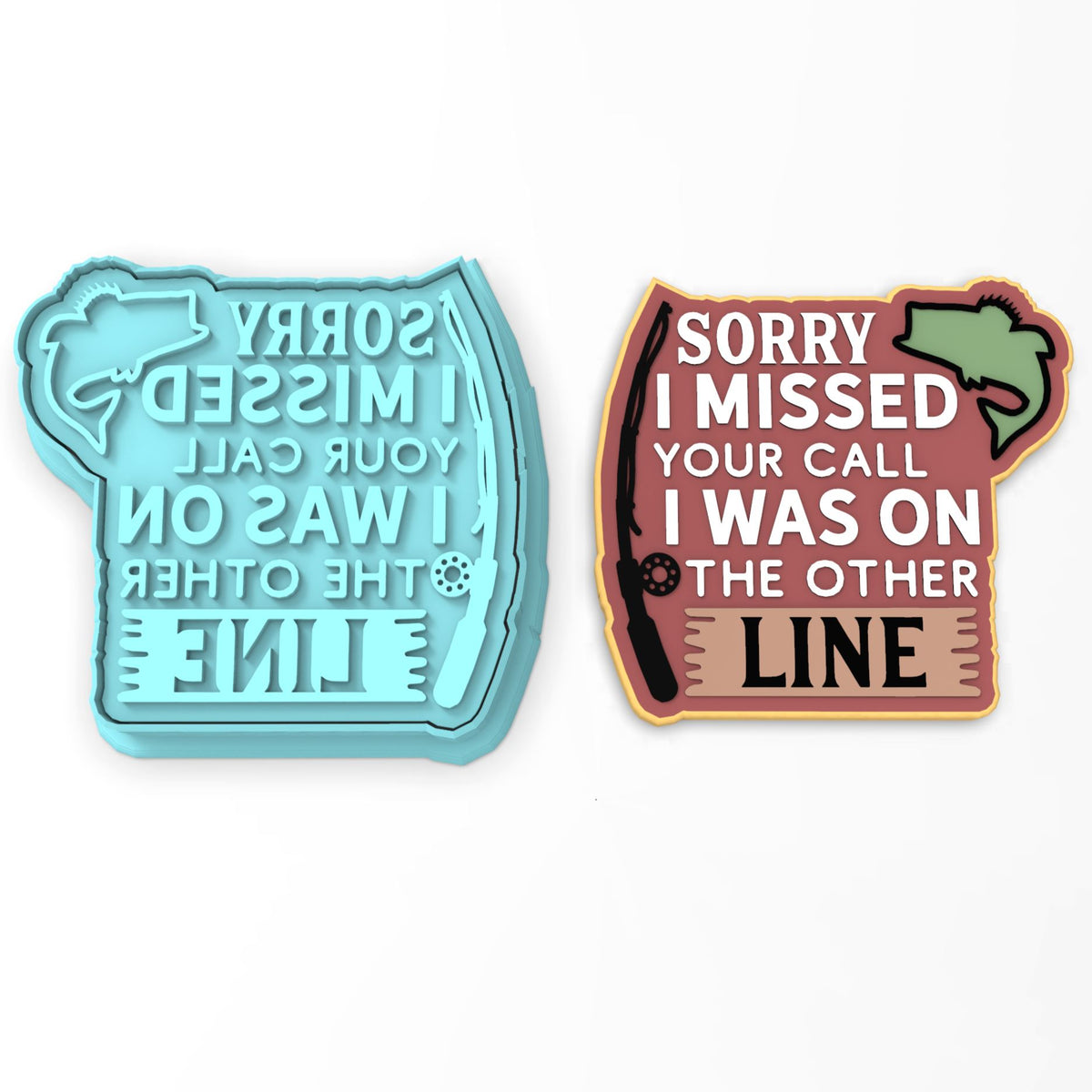 On the Other Line Cookie Cutter | Stamp | Stencil #1