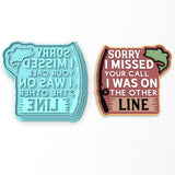 On the Other Line Cookie Cutter | Stamp | Stencil #1