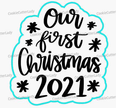 Our First Christmas Cookie Cutter | Stamp | Stencil #1