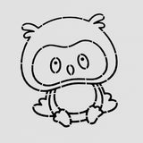 Owl Body Cookie Cutter | Stamp | Stencil #1
