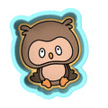 Owl Body Cookie Cutter | Stamp | Stencil #1