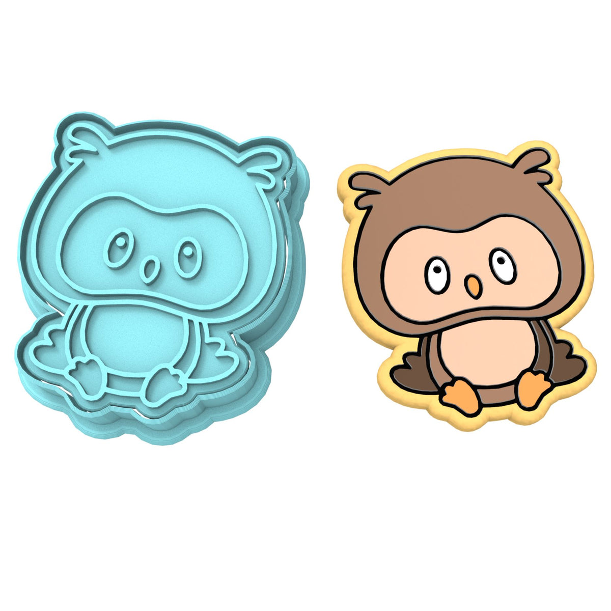 Owl Body Cookie Cutter | Stamp | Stencil #1