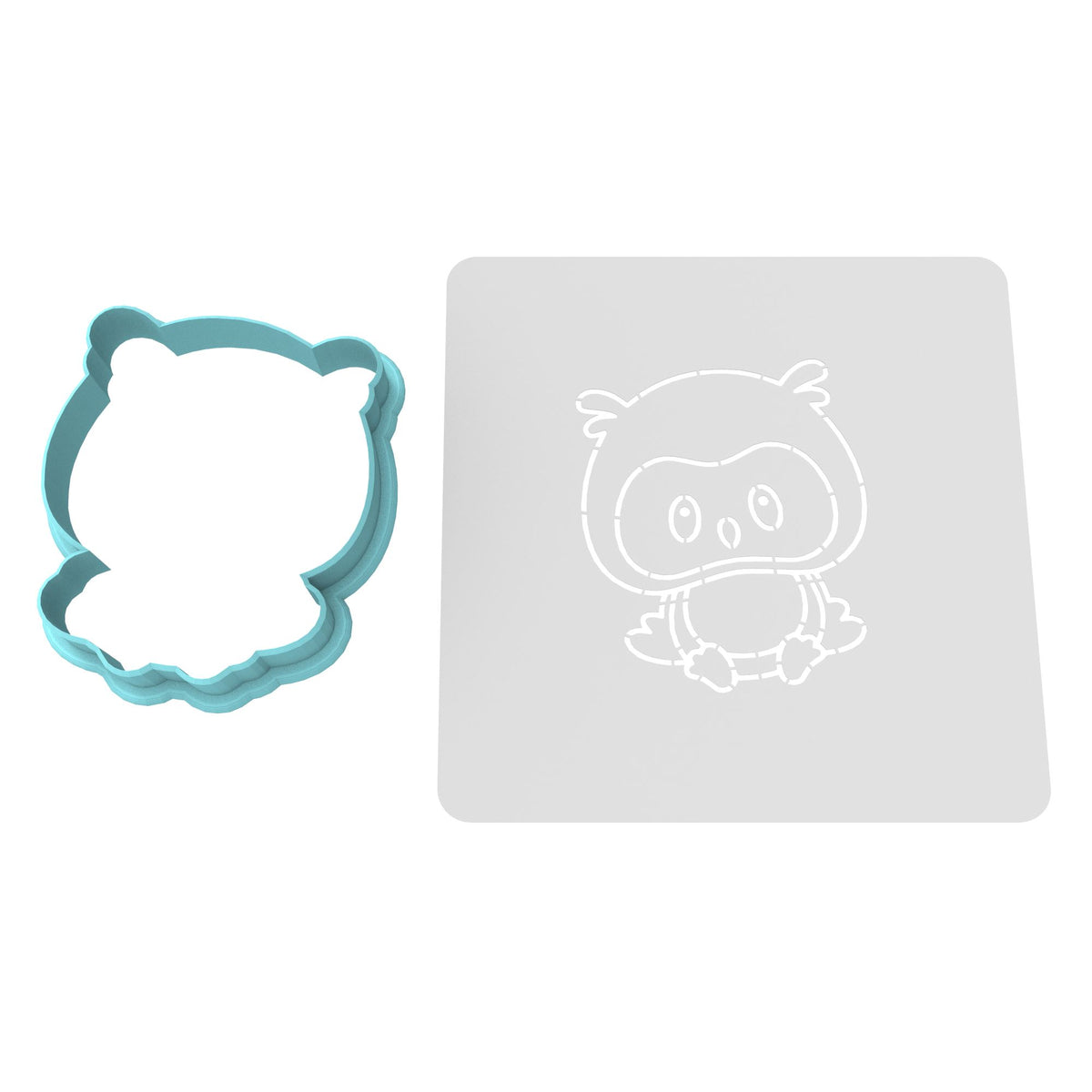 Owl Body Cookie Cutter | Stamp | Stencil #1