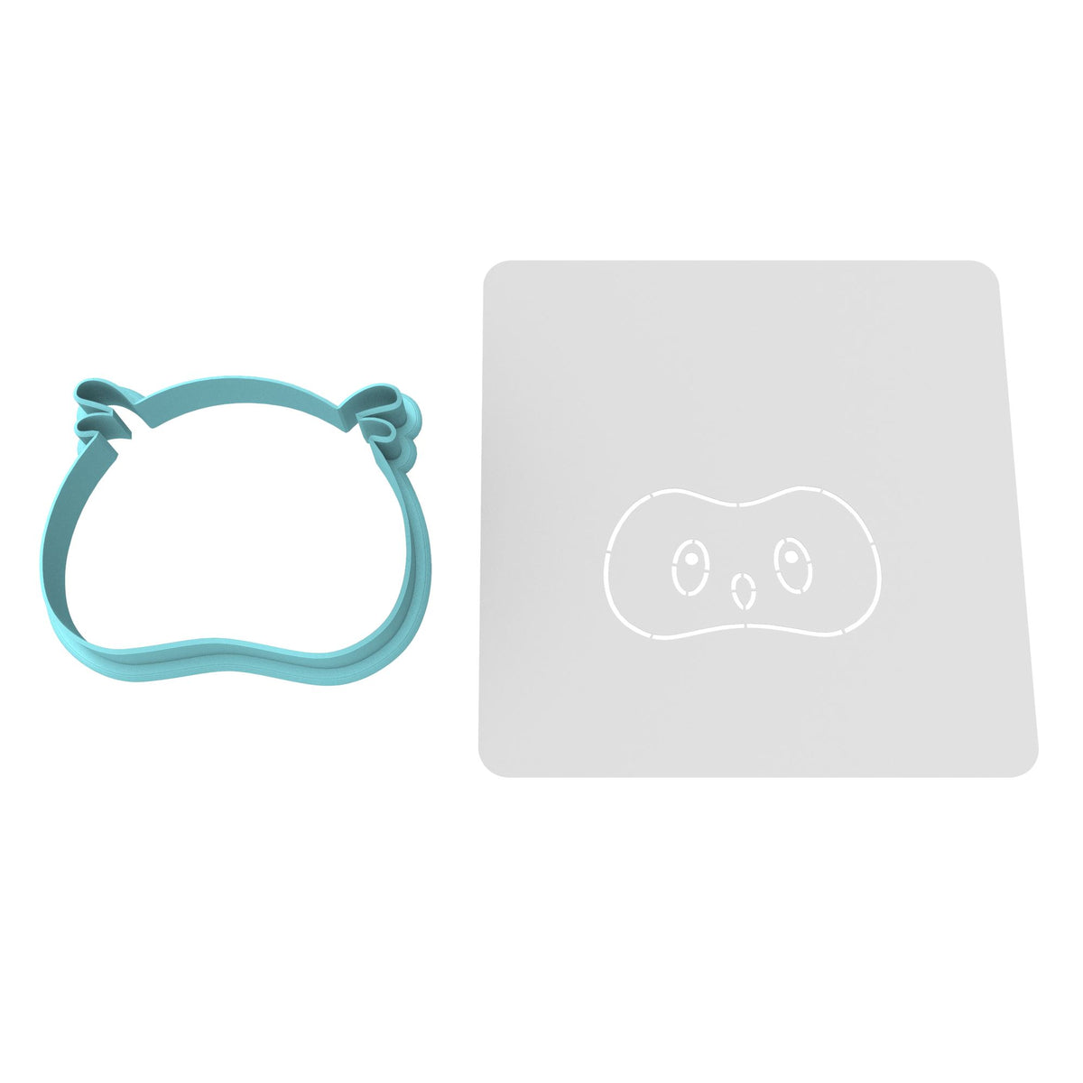 Owl Head Cookie Cutter | Stamp | Stencil #1