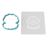 Oyster with Pearl Cookie Cutter | Stamp | Stencil #1