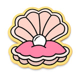 Oyster with Pearl Cookie Cutter | Stamp | Stencil #1