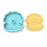 Oyster with Pearl Cookie Cutter | Stamp | Stencil #1