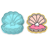 Oyster with Pearl Cookie Cutter | Stamp | Stencil #1