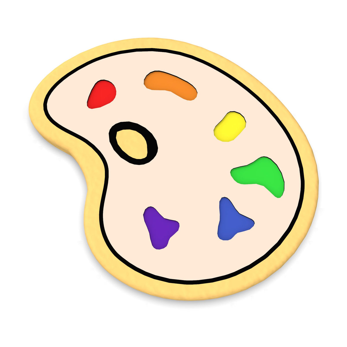 Paint Palette Cookie Cutter | Stamp | Stencil #1