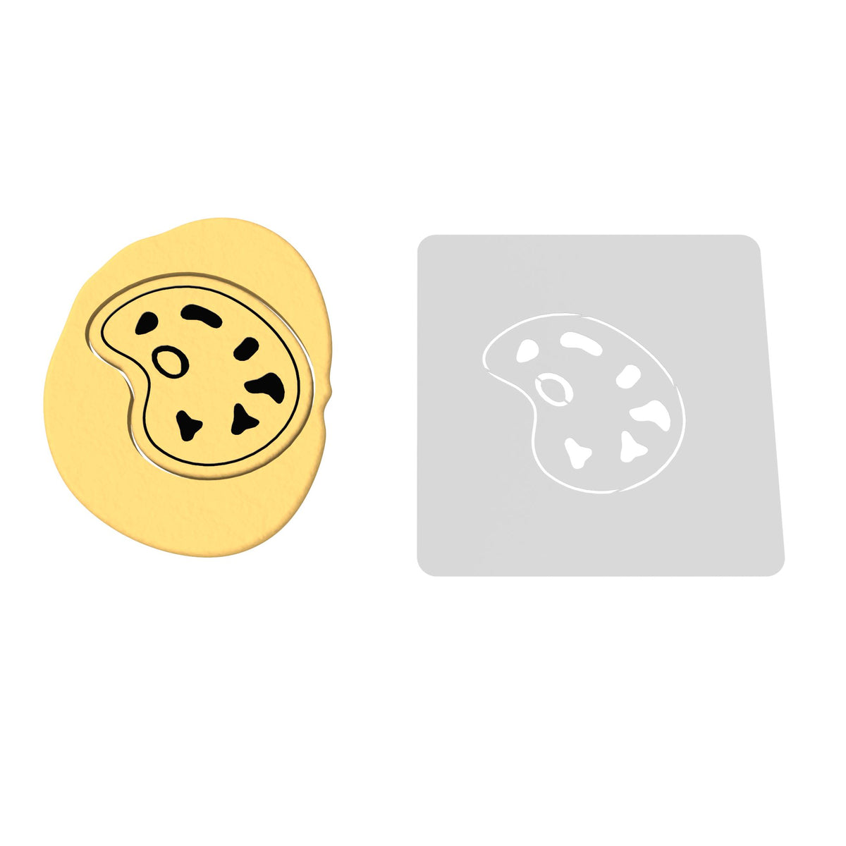 Paint Palette Cookie Cutter | Stamp | Stencil #1