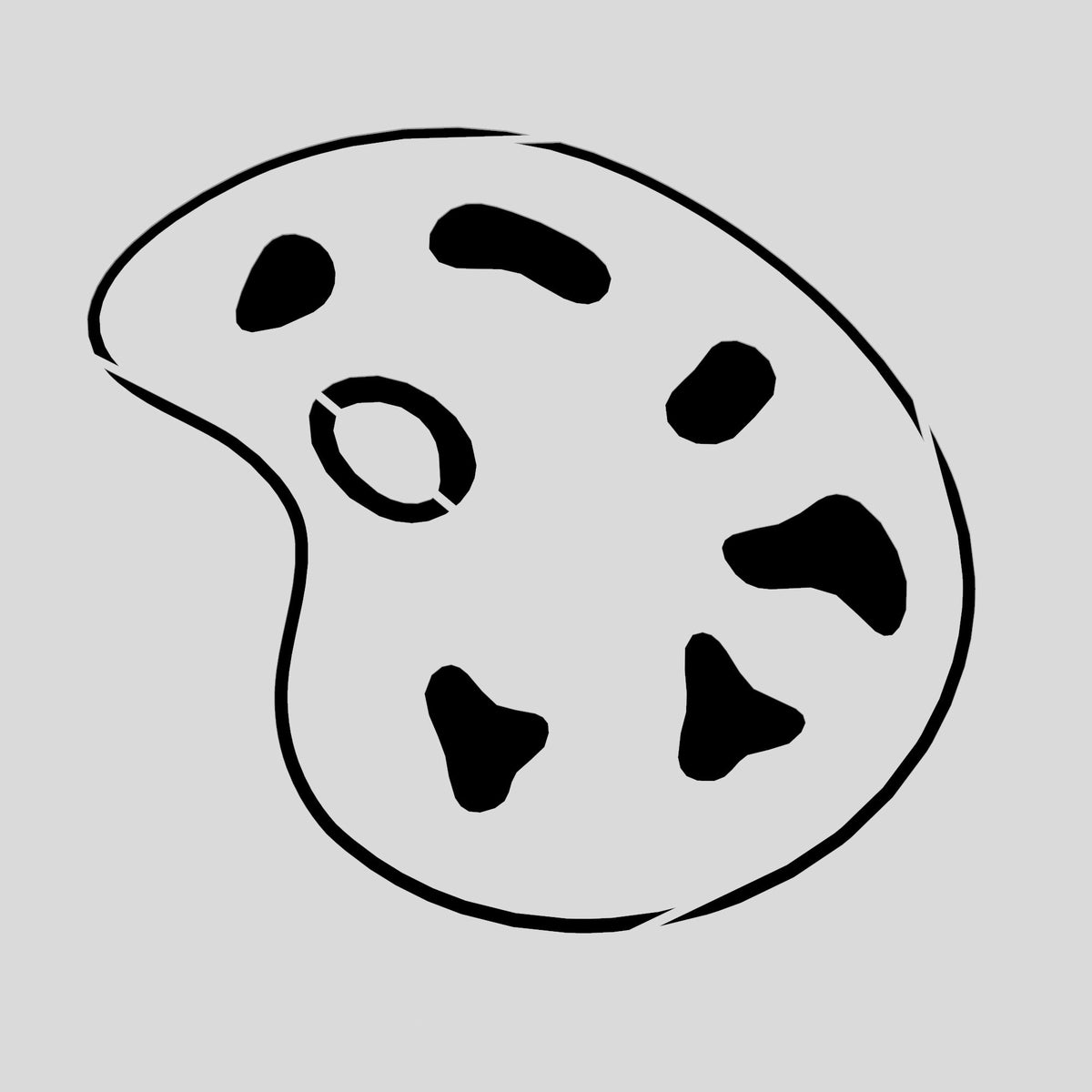 Paint Palette Cookie Cutter | Stamp | Stencil #1