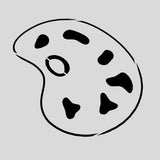 Paint Palette Cookie Cutter | Stamp | Stencil #1