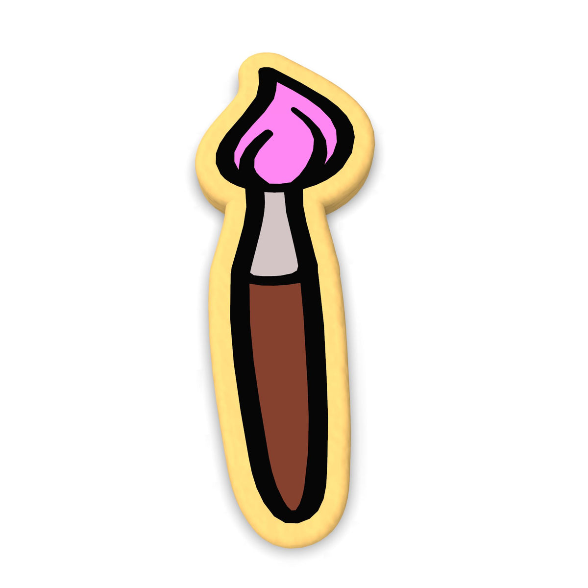 Paintbrush Cookie Cutter | Stamp | Stencil #1