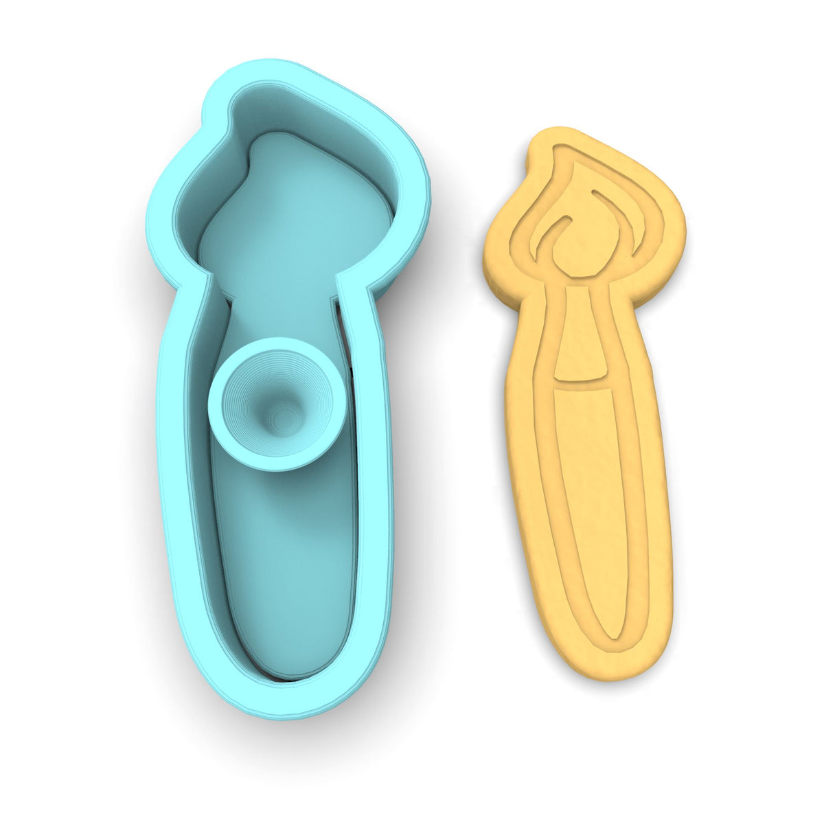 Paintbrush Cookie Cutter | Stamp | Stencil #1