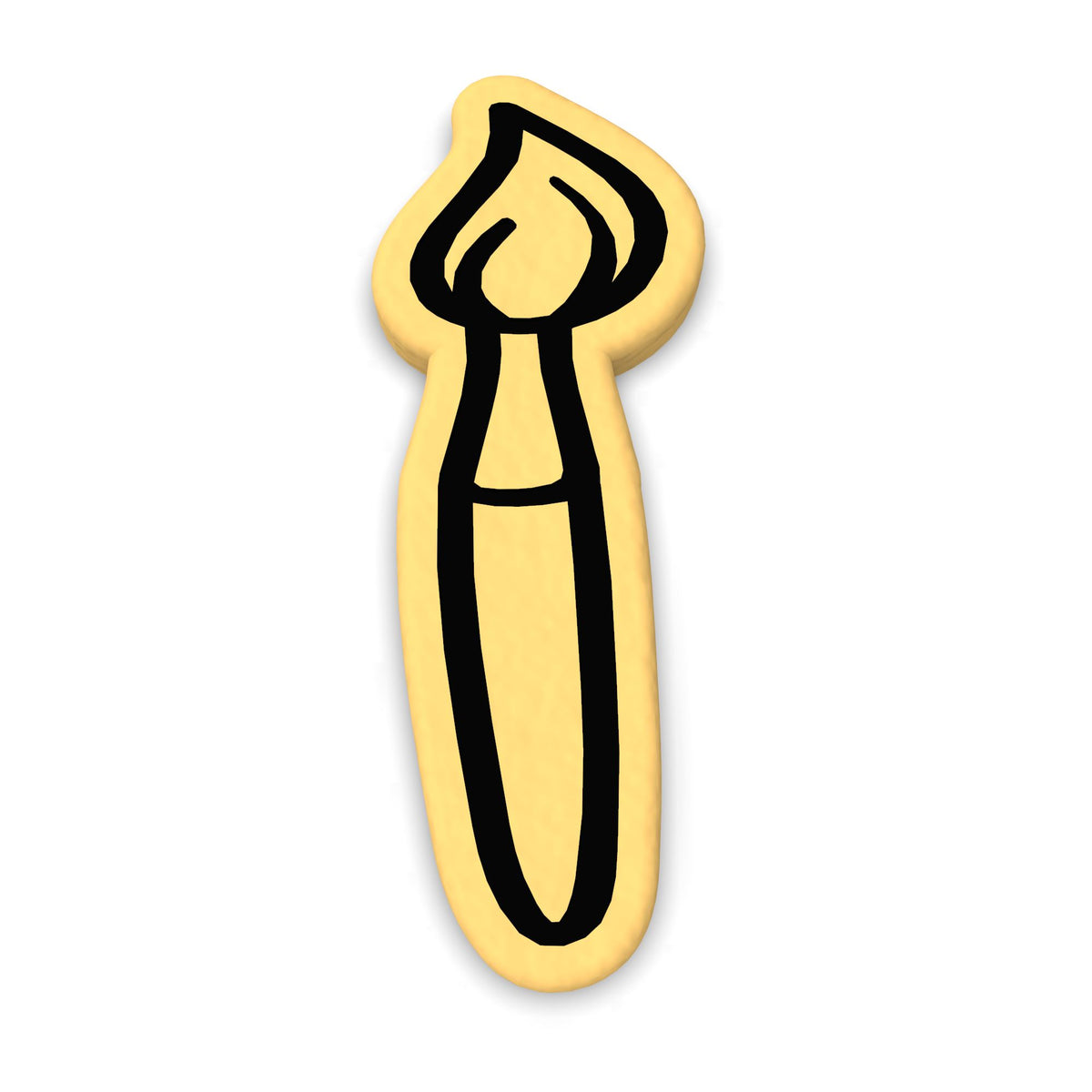 Paintbrush Cookie Cutter | Stamp | Stencil #1