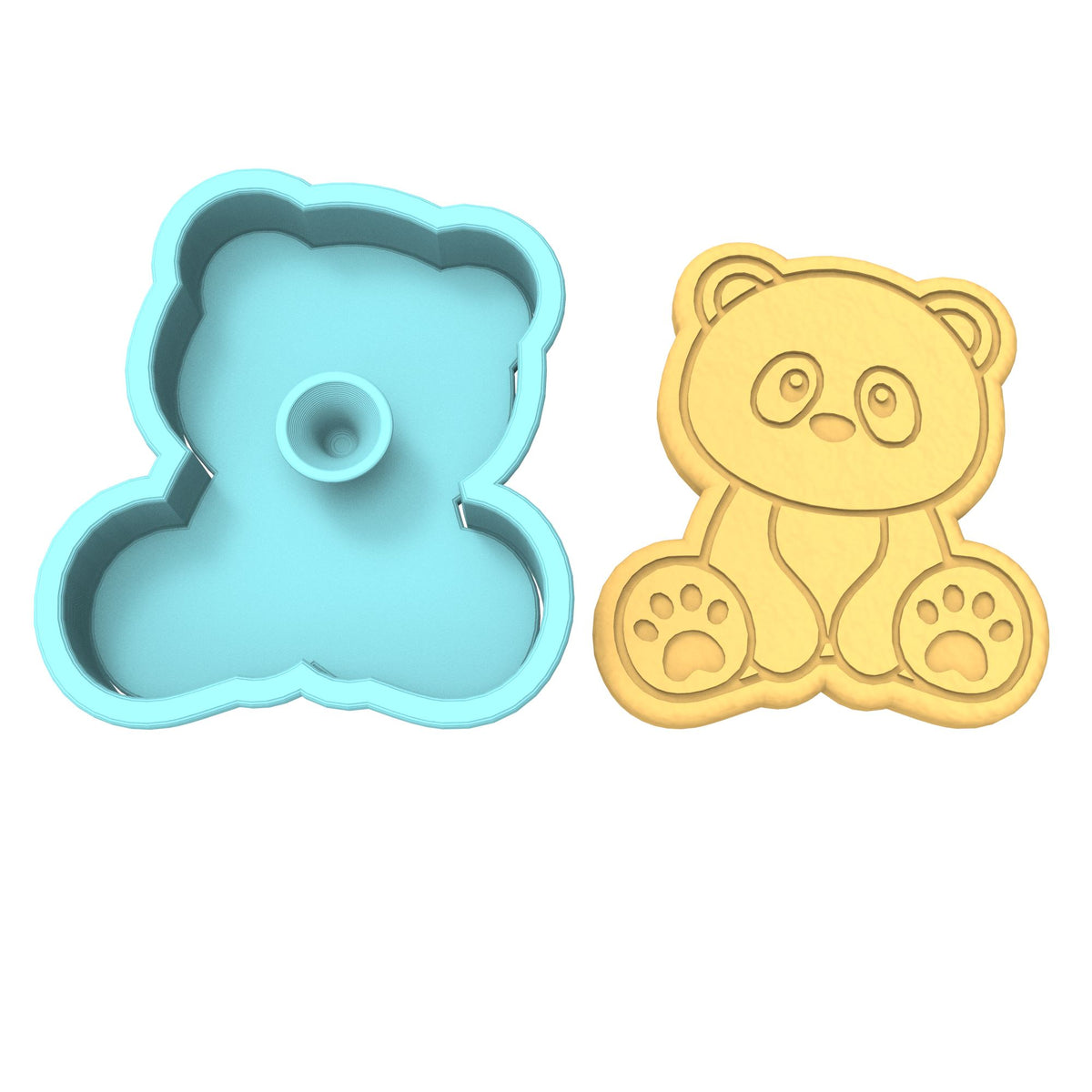 Panda Body Cookie Cutter | Stamp | Stencil #1