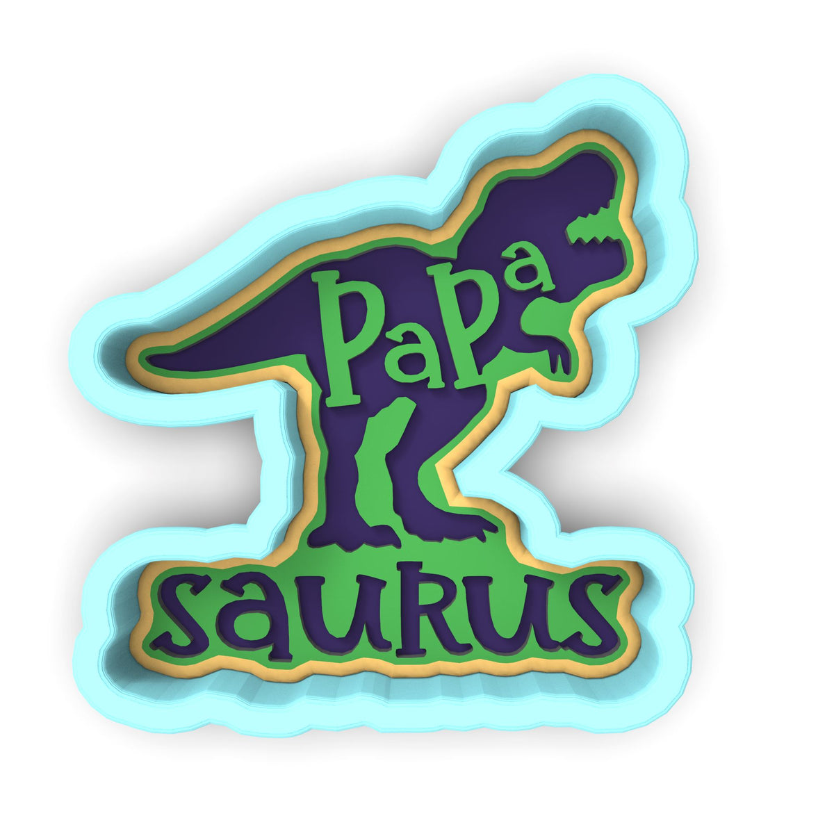 Papasaurus Cookie Cutter | Stamp | Stencil #1