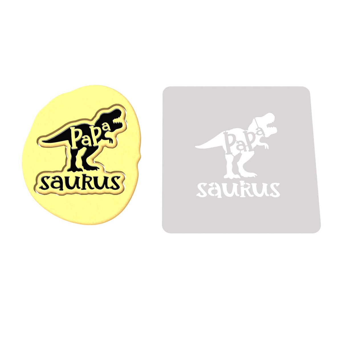 Papasaurus Cookie Cutter | Stamp | Stencil #1
