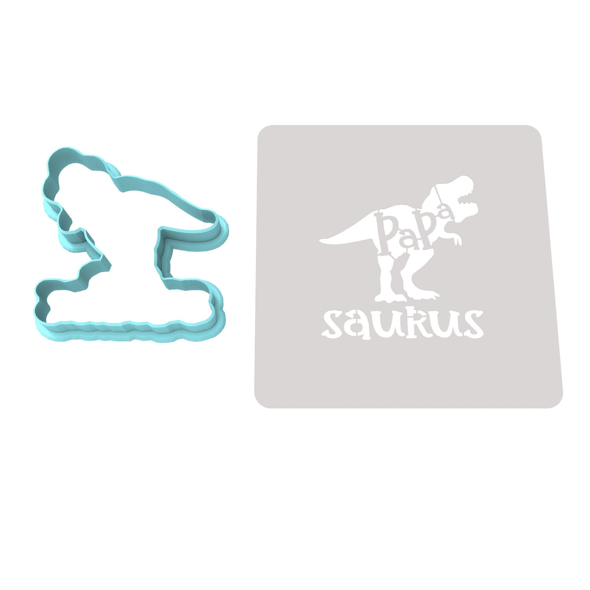 Papasaurus Cookie Cutter | Stamp | Stencil #1