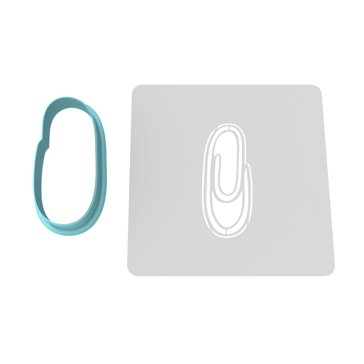 Paper Clip Cookie Cutter | Stamp | Stencil #1