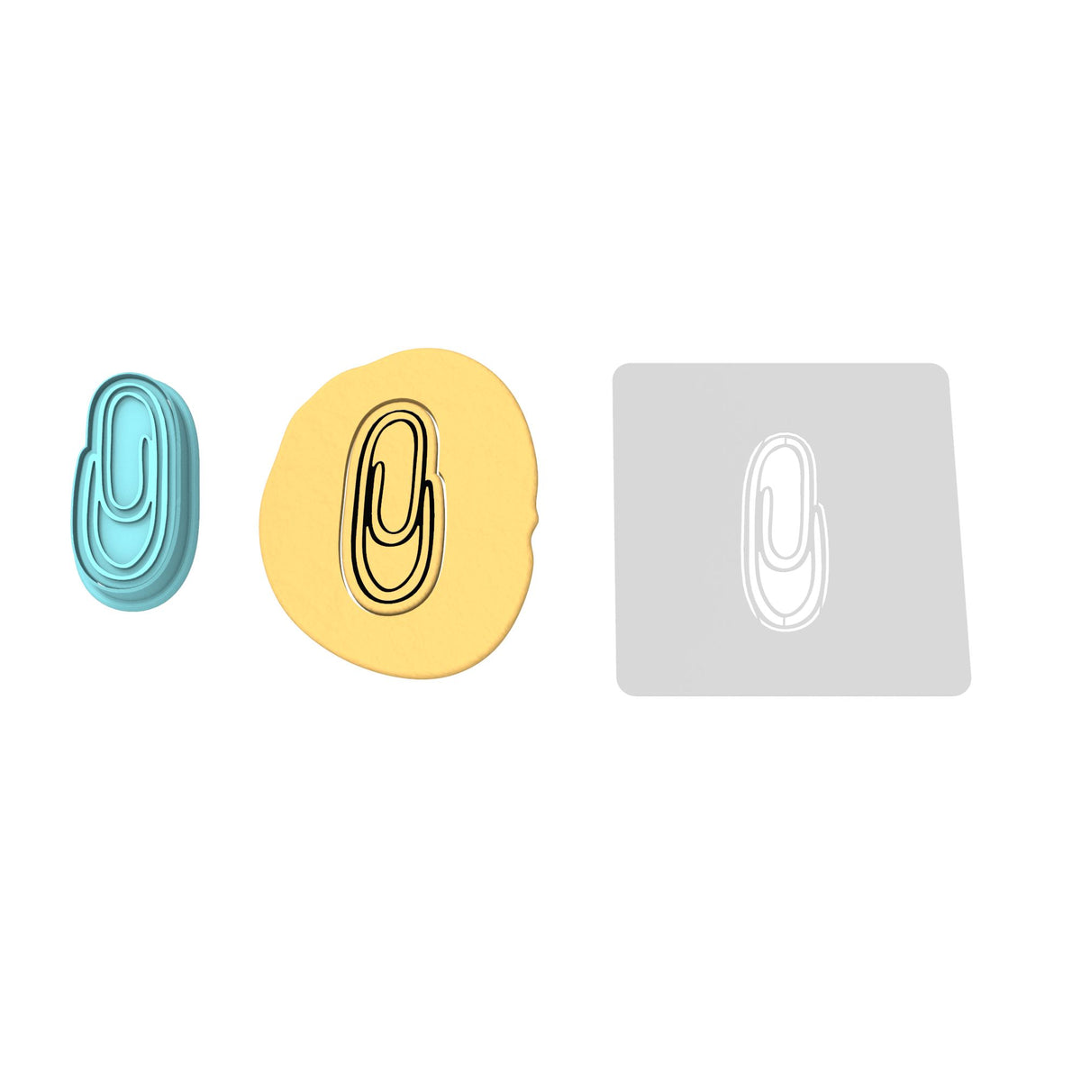Paper Clip Cookie Cutter | Stamp | Stencil #1