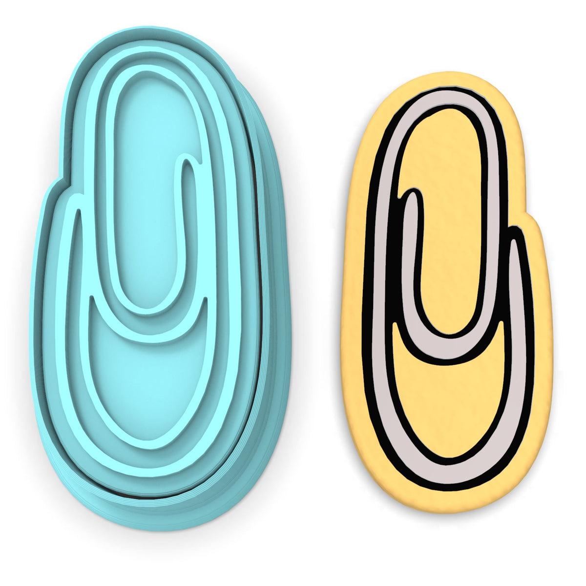 Paper Clip Cookie Cutter | Stamp | Stencil #1
