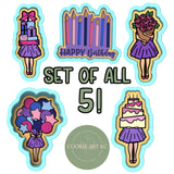 Party Girl Cookie Cutter Set by @CookieArtKC | Choose Cutters, Stamps, & Stencils | Cookie Cutters Cookie Cutter Lady 