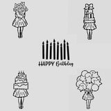 Party Girl Cookie Cutter Set by @CookieArtKC | Choose Cutters, Stamps, & Stencils | Cookie Cutters Cookie Cutter Lady 3" Cupcake/Sm Cookie Stencil Only 