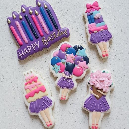 Party Girl Cookie Cutter Set by @CookieArtKC | Choose Cutters, Stamps, & Stencils | Cookie Cutters Cookie Cutter Lady 