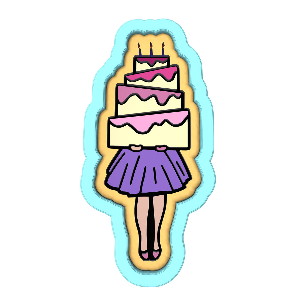 Party Girl Cookie Cutter Set by @CookieArtKC | Choose Cutters, Stamps, & Stencils | Cookie Cutters Cookie Cutter Lady 