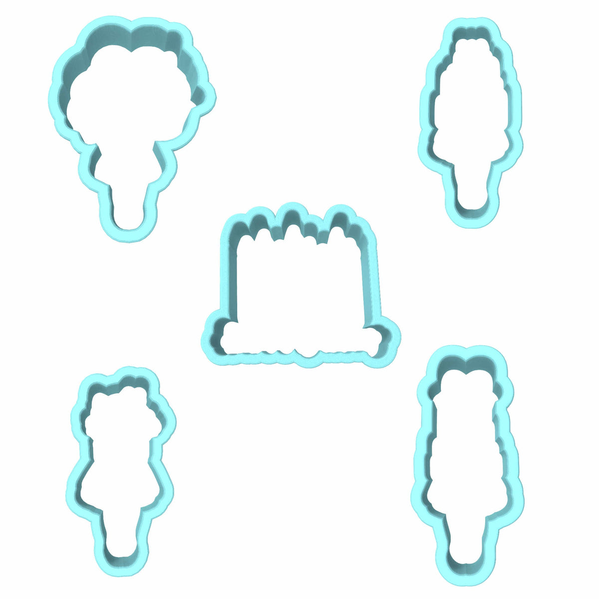Party Girl Cookie DEBOSSER Set by @CookieArtKC | Choose Cutters, Debossers, & Stencils | Cookie Cutters Cookie Cutter Lady 3" Cupcake/Sm Cookie Cutter Only 