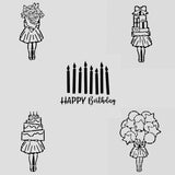 Party Girl Cookie DEBOSSER Set by @CookieArtKC | Choose Cutters, Debossers, & Stencils | Cookie Cutters Cookie Cutter Lady 3" Cupcake/Sm Cookie Stencil Only 