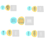 Party Girl Cookie DEBOSSER Set by @CookieArtKC | Choose Cutters, Debossers, & Stencils | Cookie Cutters Cookie Cutter Lady 3" Cupcake/Sm Cookie Cutter&Stamp&Stencil 