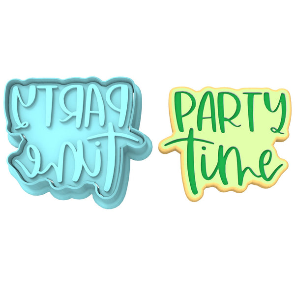 Party Time Cookie Cutter | Stamp | Stencil #1
