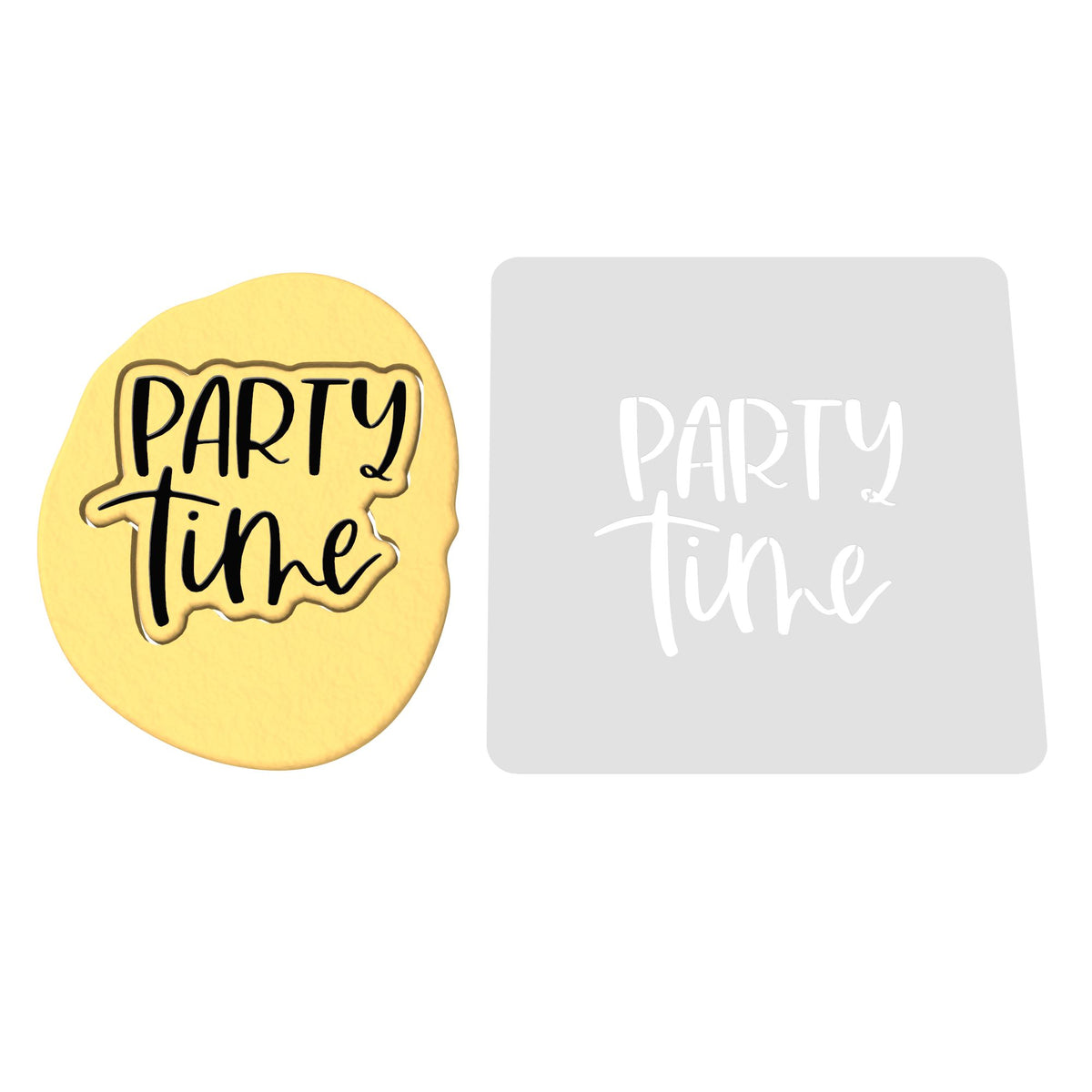 Party Time Cookie Cutter | Stamp | Stencil #1