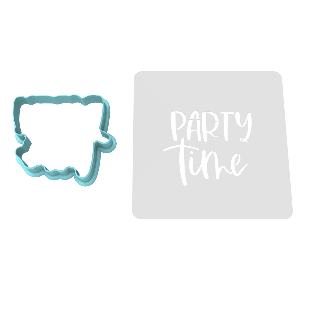 Party Time Cookie Cutter | Stamp | Stencil #1