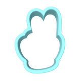 Peace Fingers Cookie Cutter | Stamp | Stencil #2 Halloween / Fall Cookie Cutter Lady 2 Inch Small Cupcake Cutter Only No