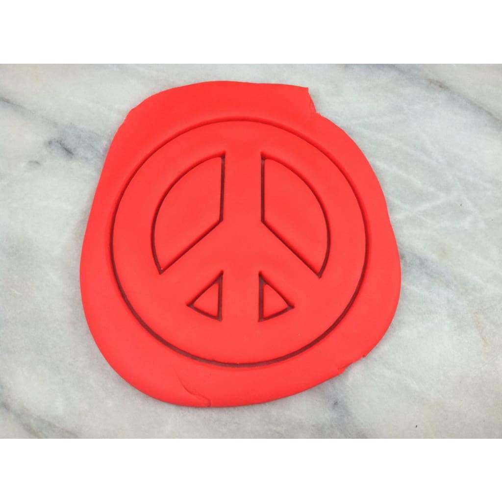 Peace Sign Cookie Cutter Detailed