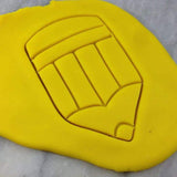 Pencil Cookie Cutter  Outline & Stamp