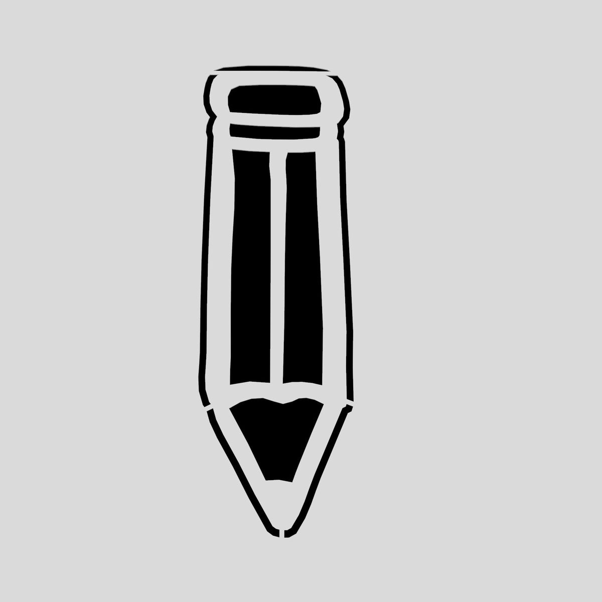 Pencil Cookie Cutter | Stamp | Stencil #2
