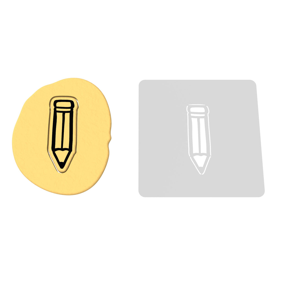 Pencil Cookie Cutter | Stamp | Stencil #2