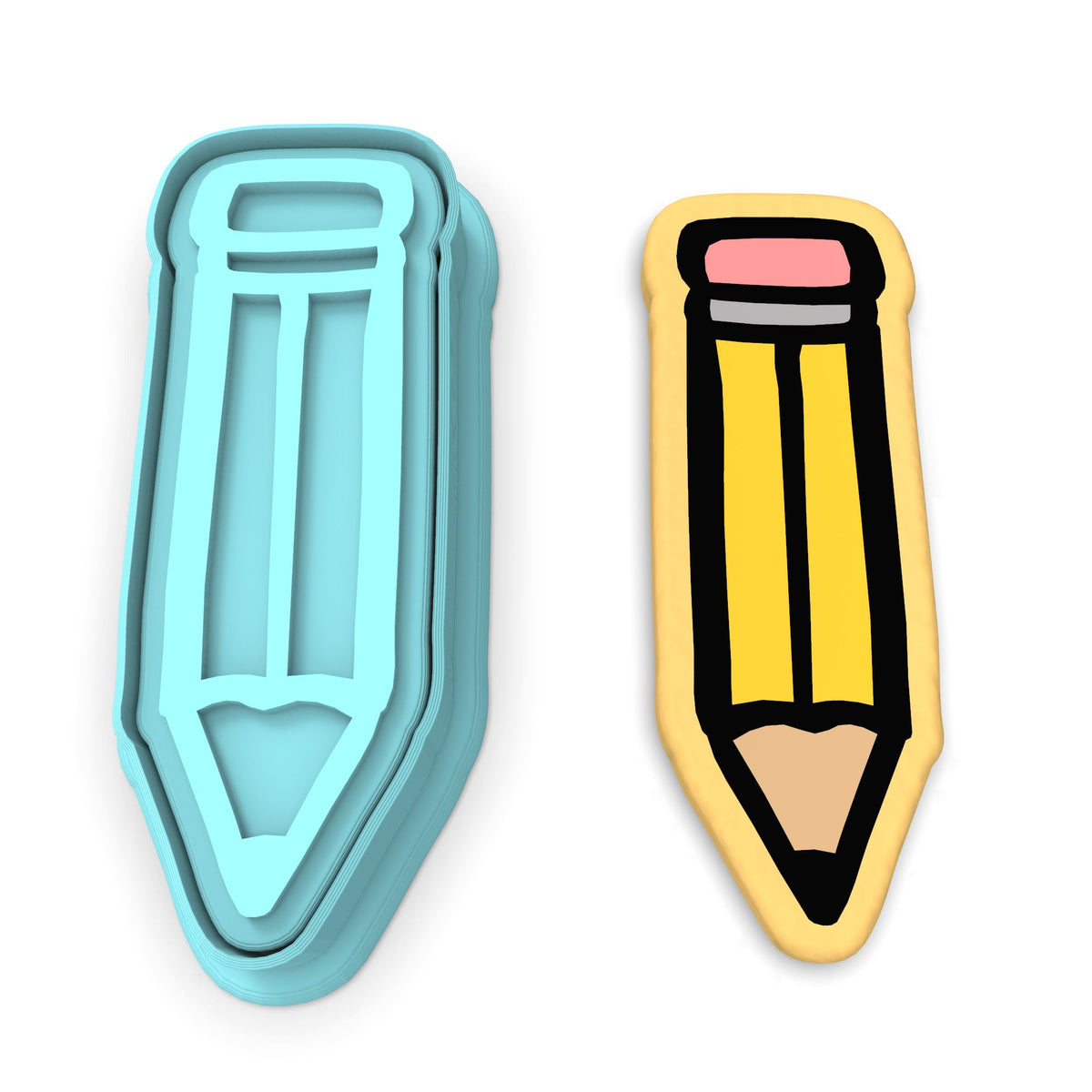 Pencil Cookie Cutter | Stamp | Stencil #2