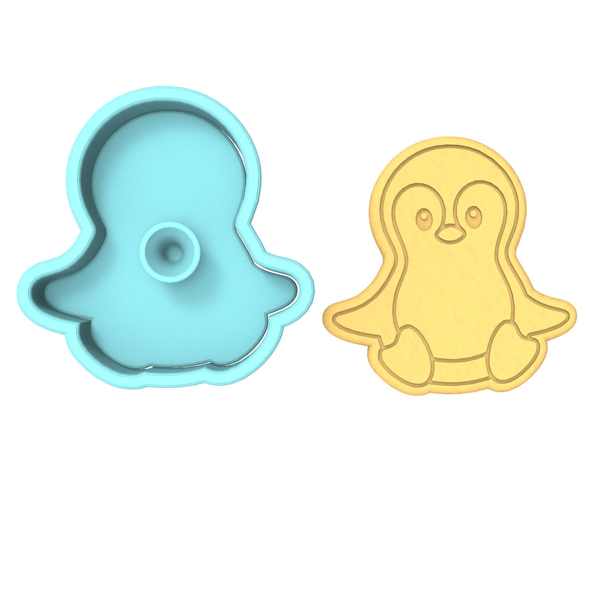 Penguin Body Cookie Cutter | Stamp | Stencil #1