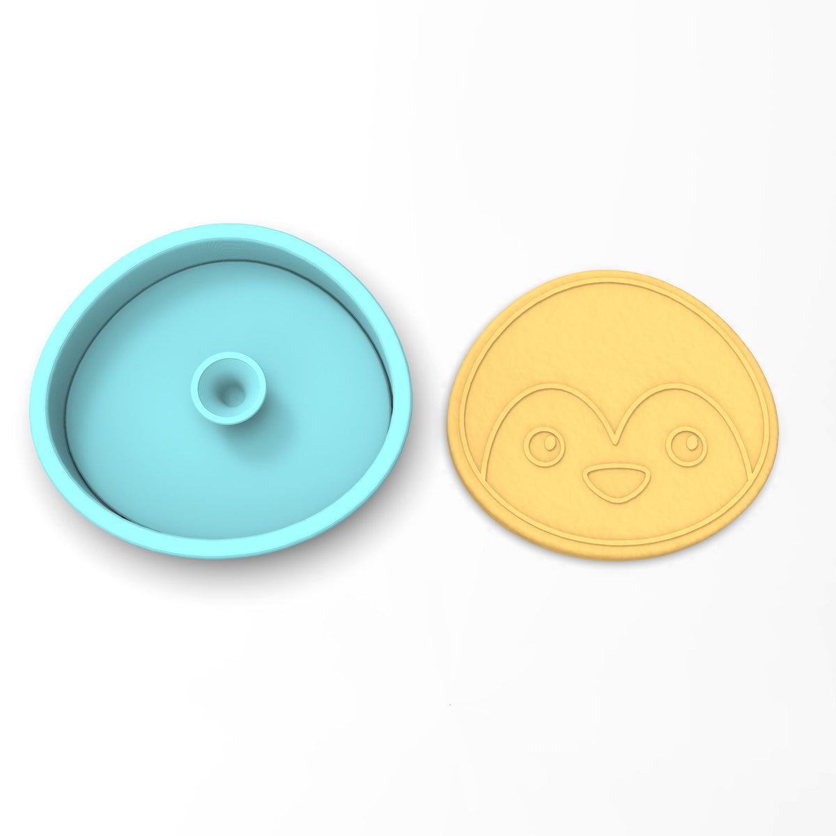 Penguin Face Cookie Cutter | Stamp | Stencil #1