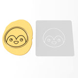Penguin Face Cookie Cutter | Stamp | Stencil #1 Animals & Dinosaurs Cookie Cutter Lady MINI - 2 Inches (5cm) Stencil ONLY 