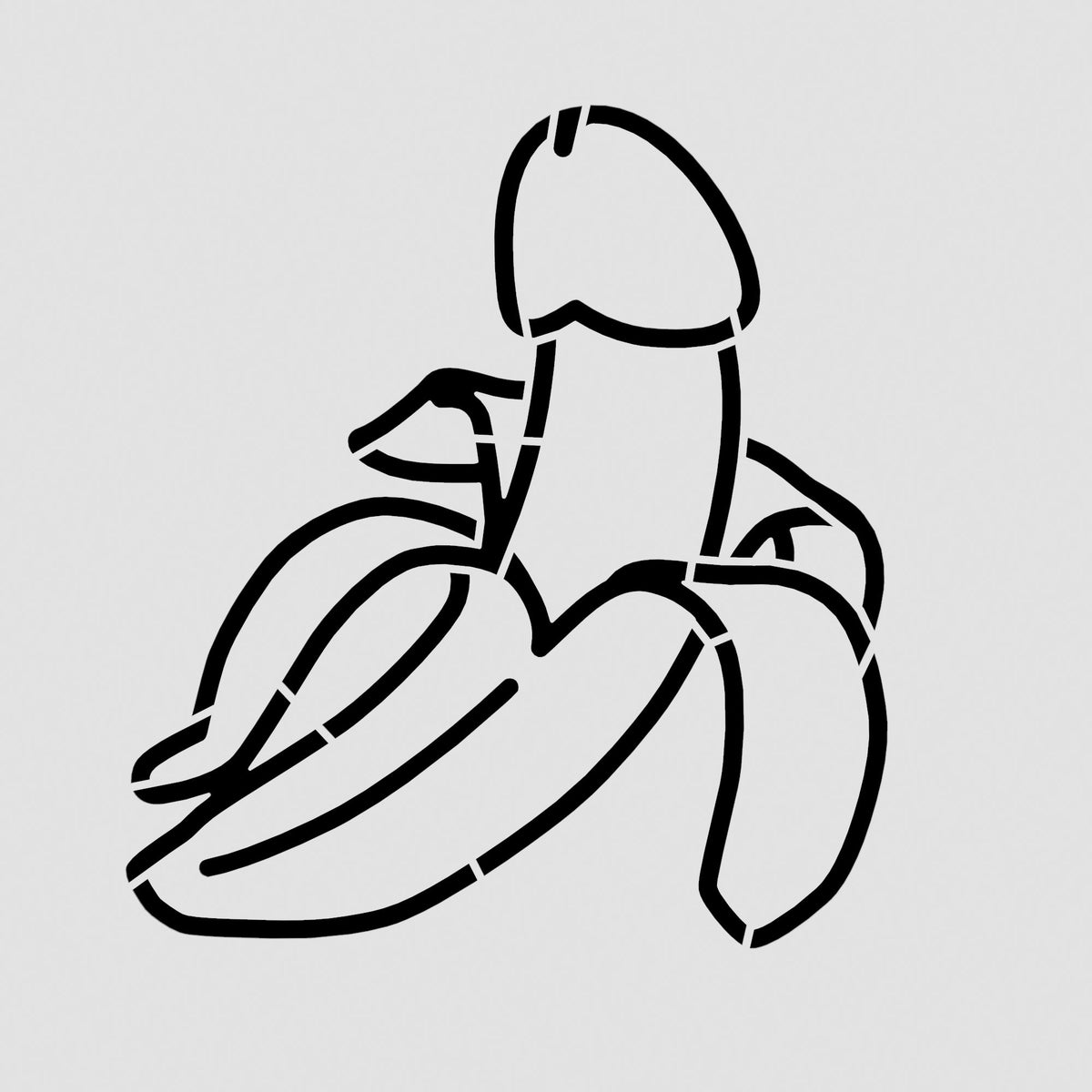 Penis Banana Cookie Cutter | Stamp | Stencil #1
